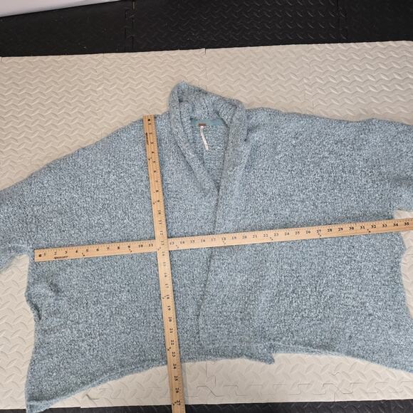 Free People BFF Cozy Oversized Cardigan Sweater XXS XS S Light Blue Slouchy Boho - Picture 9 of 11